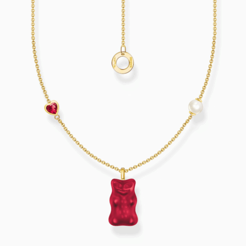 THOMAS SABO x HARIBO Red goldbears & pearl nyaklánc nyaklánc KE2206-430-10