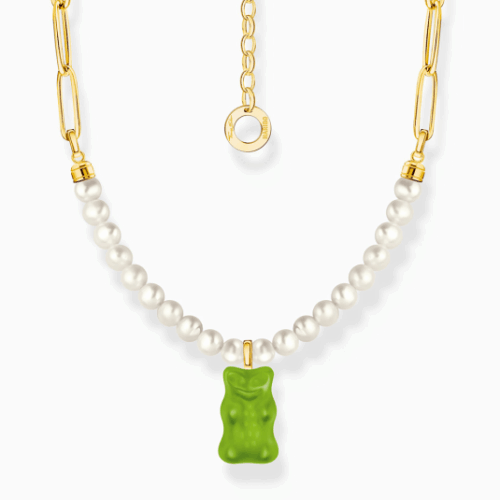 THOMAS SABO x HARIBO Green goldbears & pearls nyaklánc nyaklánc KE2207-430-6