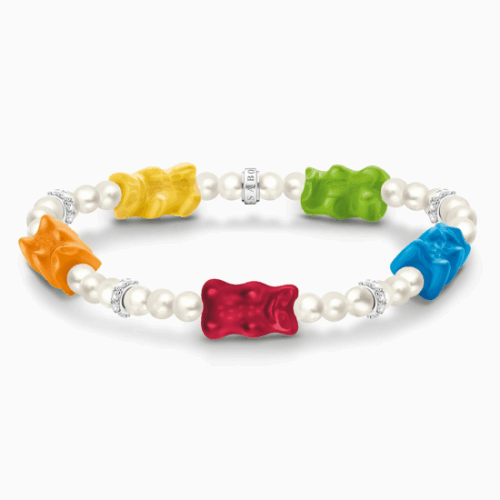 THOMAS SABO x HARIBO karkötő Színes aranymedvék és gyöngyök karkötő A2153-052-7