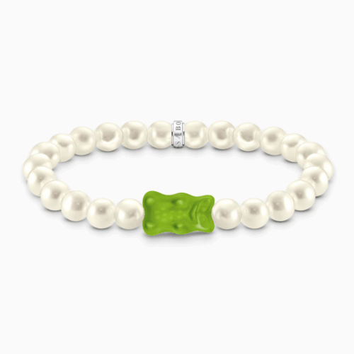 THOMAS SABO x HARIBO Green goldbear & pearls karkötő karkötő A2154-017-6