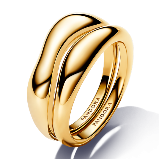 PANDORA ESSENCE aranyozott gyűrű készlet gyűrű 163264C00