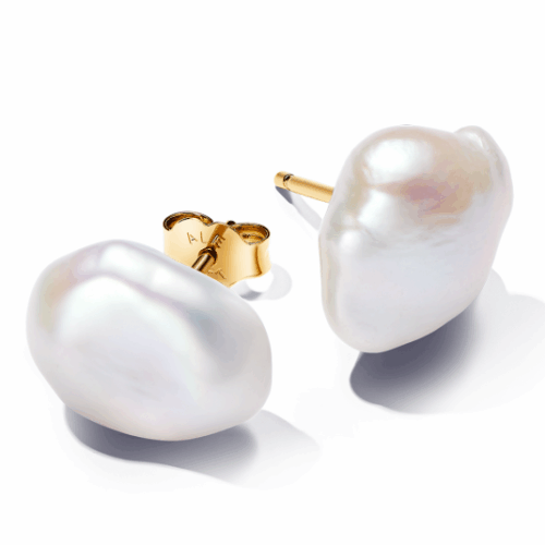 PANDORA ESSENCE aranyozott fülbevaló gyöngyökkel fülbevaló 263309C01