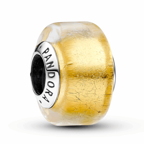 PANDORA Arany mini muranói üveg charm