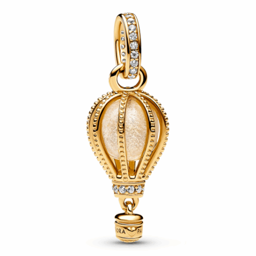 PANDORA aranyozott Hőlégballon charm
