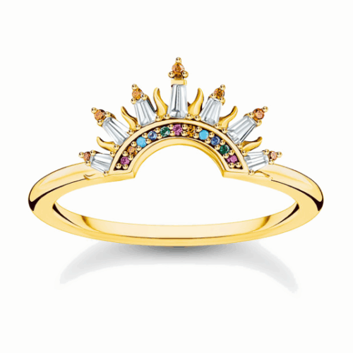 THOMAS SABO gyűrű Sun beams and colourful stones gyűrű TR2456-488-7