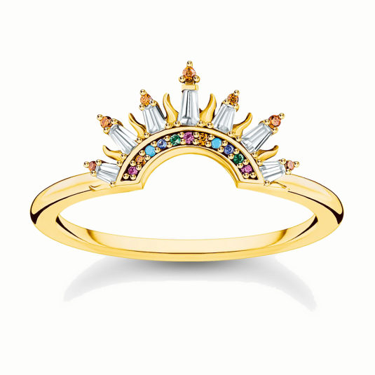 THOMAS SABO gyűrű Sun beams and colourful stones gyűrű TR2456-488-7