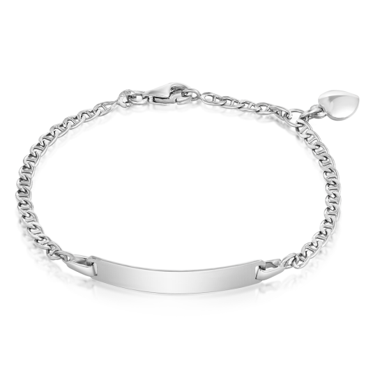 SOFIA ezüst karkötő lemezzel és szívvel karkötő CK9010278012+29G