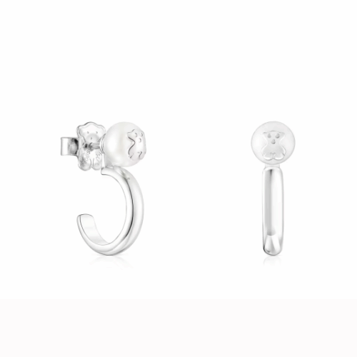 TOUS ezüst fülbevaló Icon Pearl fülbevaló 012573500