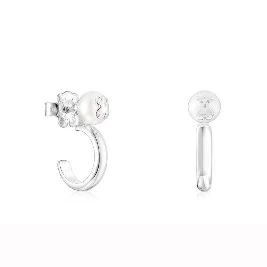 TOUS ezüst fülbevaló Icon Pearl fülbevaló 012573500