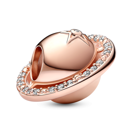 PANDORA aranyozott Szaturnusz charm