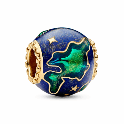 PANDORA aranyozott Föld charm