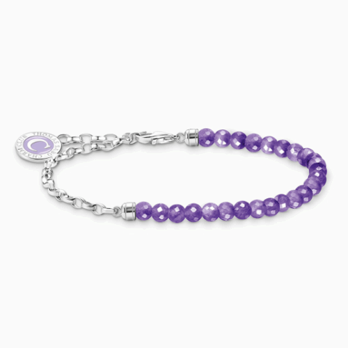 THOMAS SABO Ametyst beads silver karkötő karkötő A2130-007-13