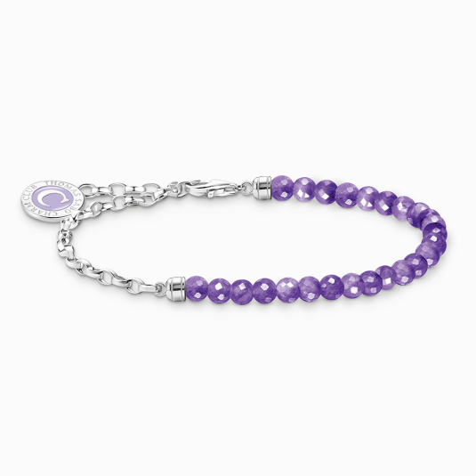 THOMAS SABO Ametyst beads silver karkötő karkötő A2130-007-13