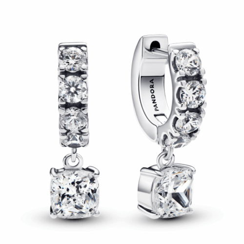 PANDORA pavé függő karika fülbevaló fülbevaló 293547C01
