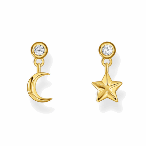 THOMAS SABO Star and moon gold fülbevaló fülbevaló H2293-414-14