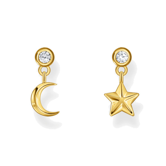 THOMAS SABO Star and moon gold fülbevaló fülbevaló H2293-414-14