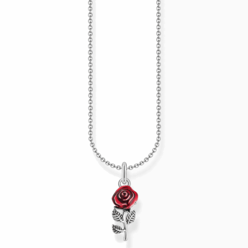THOMAS SABO Red rose női ezüst nyaklánc nyaklánc KE2219-664-10