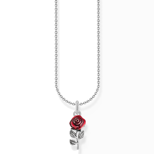 THOMAS SABO Red rose női ezüst nyaklánc nyaklánc KE2219-664-10