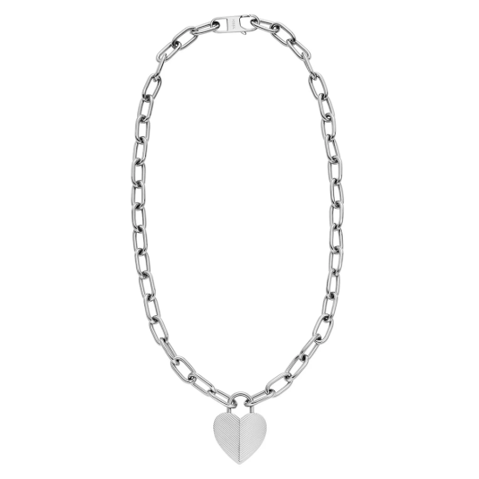 FOSSIL Harlow Linear Texture Heart nyaklánc nyaklánc FOJF04657040