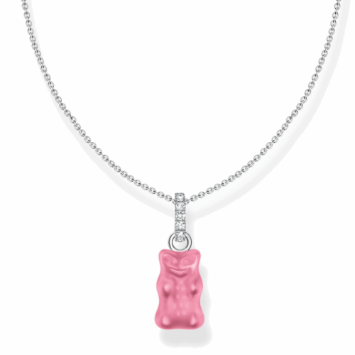 THOMAS SABO x HARIBO nyaklánc Rózsaszín aranymedve nyaklánc KE2209-052-9