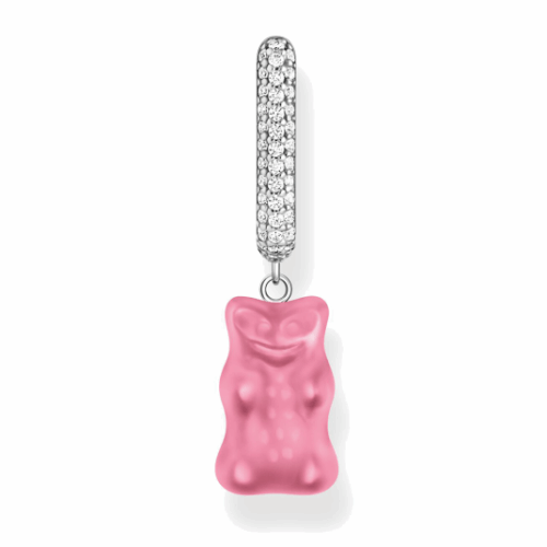 THOMAS SABO x HARIBO rózsaszín aranymackó darab fülbevaló fülbevaló CR727-052-9