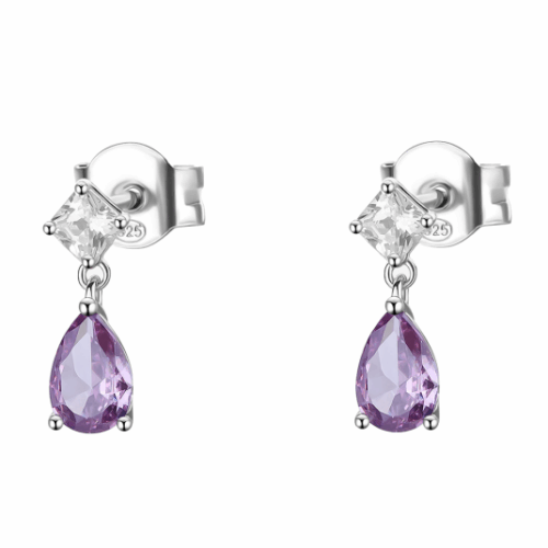 BROSWAY fülbevaló Fancy Magic lila fülbevaló BWFMP115