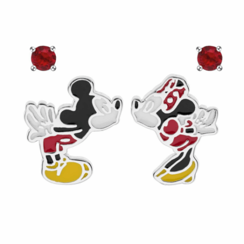 DISNEY Mickey és Minnie ezüst fülbevaló fülbevaló SS00004SRRL.CS