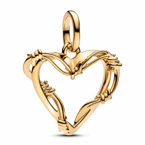PANDORA ME aranyozott Szögesdrót szív charm medál 762526C00
