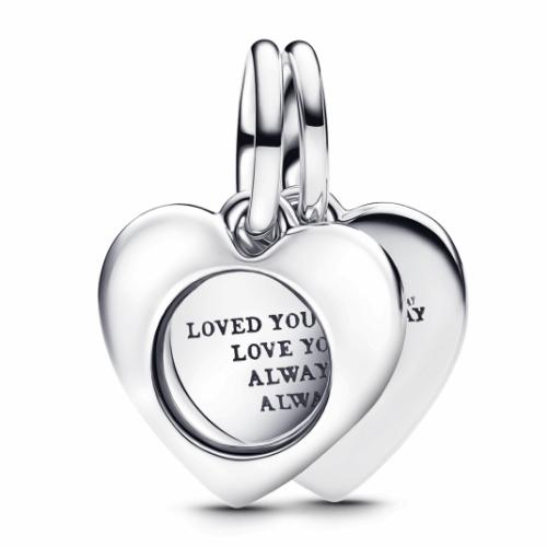PANDORA Szív nagyítóval charm