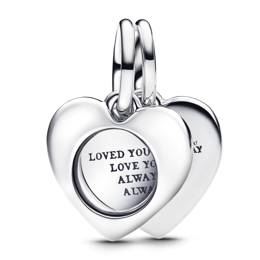 PANDORA Szív nagyítóval charm