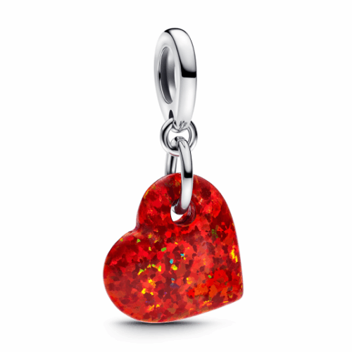 PANDORA Opál szív charm