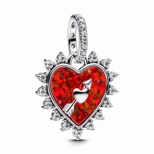 PANDORA Szív nyíllal charm