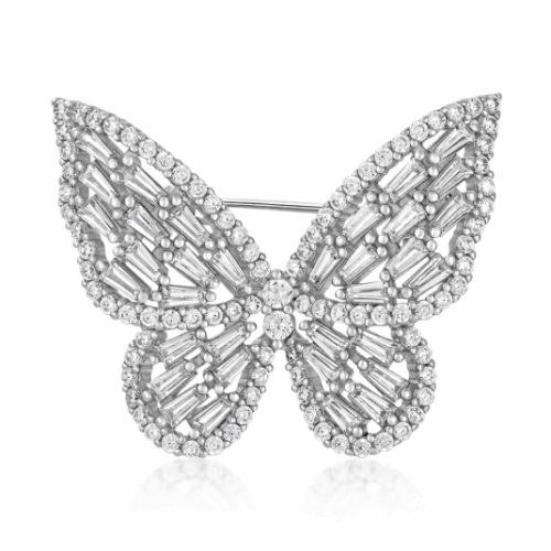 SOFIA ezüst pillangós bross bross HSC0517