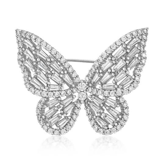 SOFIA ezüst pillangós bross bross HSC0517