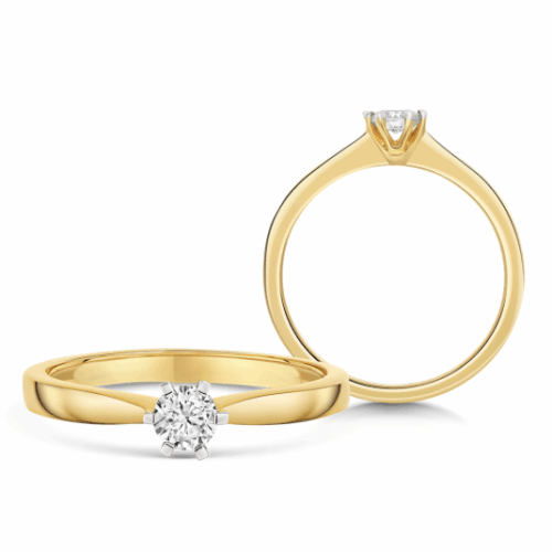 SOFIA DIAMONDS arany eljegyzési gyűrű gyémánttal 0