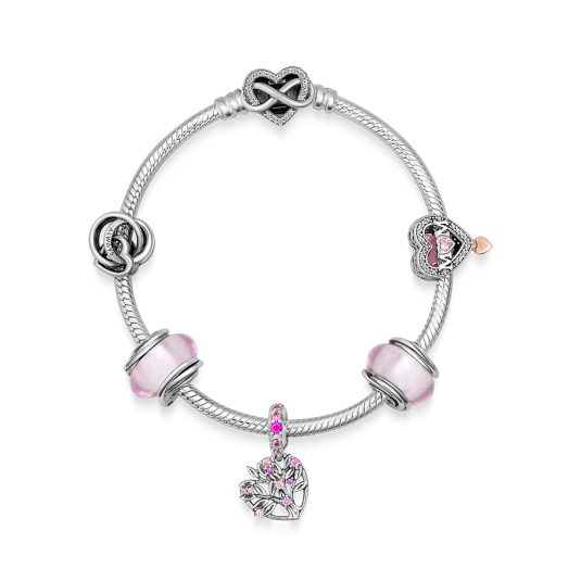 PANDORA karkötő Anyának karkötő 592645C01+2x793241C00+791507C00+799153C01+782653C01