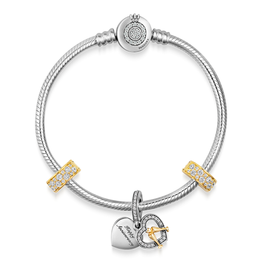 PANDORA Boldog évfordulós karkötő karkötő 599046C01+2x768658C01+799322C01