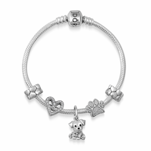 PANDORA karkötő Szeretett kutya karkötő 590702HV+2x792828C00+798692C01+798009EN16+791714CZ