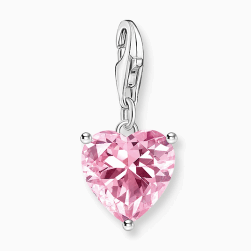 THOMAS SABO charm medál Ezüst szív rózsaszín kővel medál 2205-051-9