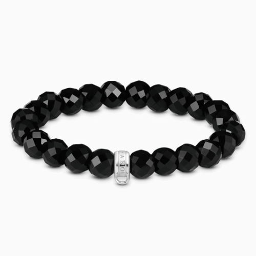 THOMAS SABO charm karkötő Obszidián gyöngyök karkötő X0292-023-11