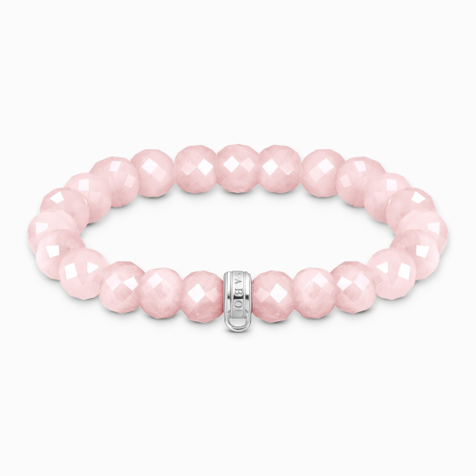 THOMAS SABO charm karkötő Rózsakvarc gyöngyök karkötő X0292-034-9