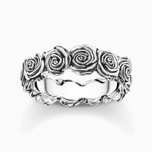 THOMAS SABO gyűrű Midnight Rose gyűrű TR2488-637-21