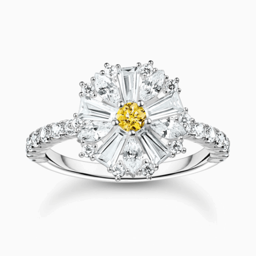 THOMAS SABO ezüst gyűrű Lovely Daisy gyűrű TR2493-051-4