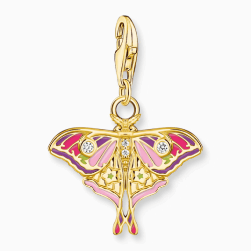THOMAS SABO charm medál Colourful moth medál 2209-565-7