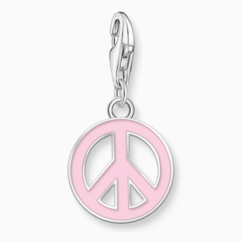 THOMAS SABO charm medál Pink peace medál 2207-007-9