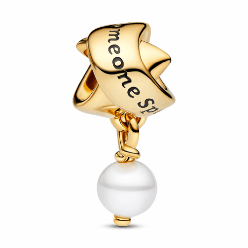 PANDORA aranyozott Gyöngyös szalag charm