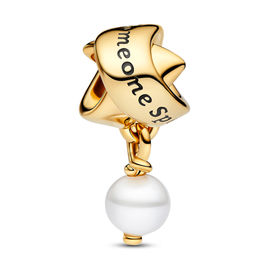 PANDORA aranyozott Gyöngyös szalag charm