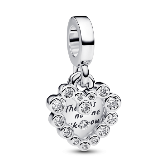 PANDORA Szikrázó szív charm