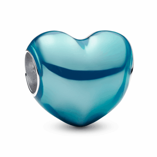 PANDORA Türkiz Szív charm