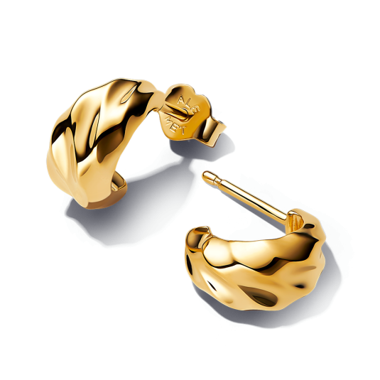PANDORA ESSENCE aranyozott hullámos fülbevaló fülbevaló 263873C00